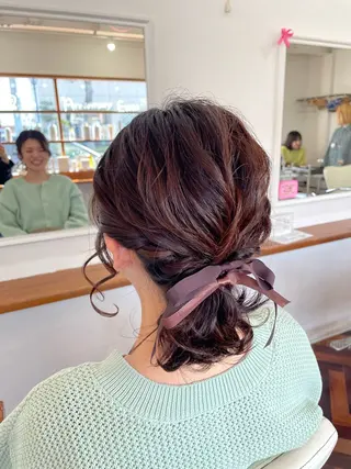 ヘアアレンジ mopa所属・mopa_kaede 暖色カラー/ロングのヘアスタイル