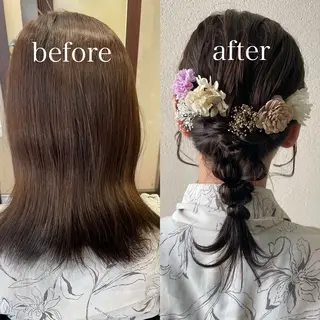 ミディアム ヘアアレンジ 沢田 瞳のヘアスタイル