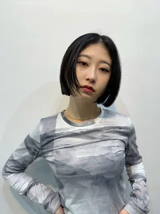 ミディアム カラー 山中 束真のヘアスタイル