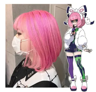 ショート カラー GARU-ガル-所属・TSUNO🦖 派手髪/オタク美容師のヘアスタイル