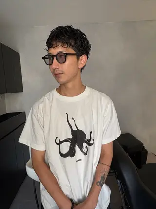 ショート パーマ メンズ 吉武 茂暉のヘアスタイル