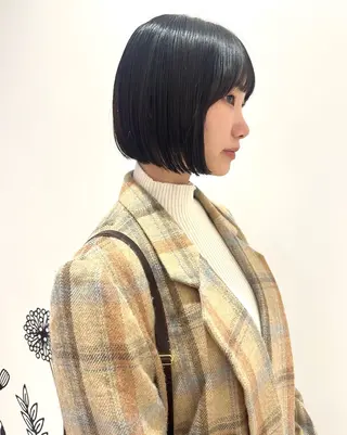 ショート カラー ヘアアレンジ 🌷ボブ/髪質改善 ストレートのヘアスタイル