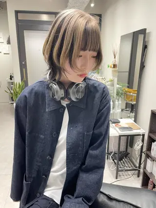 ミディアム カラー 髪質改善will hairdesignのヘアスタイル