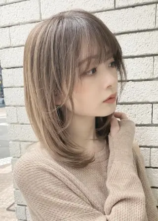 ミディアム ダメージレス縮毛矯正 髪質改善【美冴】のヘアスタイル