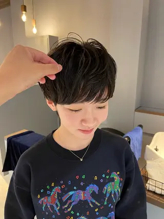 ショート パーマ 石原圭悟 /ショート/艶カラーのヘアスタイル