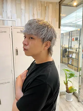 ミディアム カラー パーマ ヘアアレンジ メンズ 💎髪質改善特化💎 RUITOのヘアスタイル