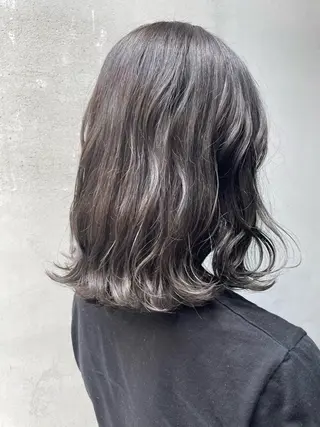 ミディアム カラー 京都美容師 塩のヘアスタイル