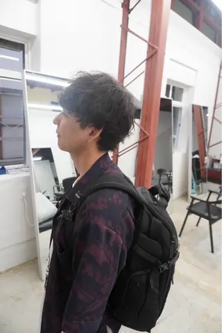 ミディアム パーマ メンズ BOW【ボウ】所属・メンズパーマ/本町/ 心斎橋/Takumiのヘアスタイル