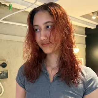 セミロング カラー ヘアアレンジ 海外/ハイトーン🪽 ☯️ami☯️のヘアスタイル