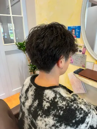 ショート パーマ メンズ 吉長 彩香のヘアスタイル