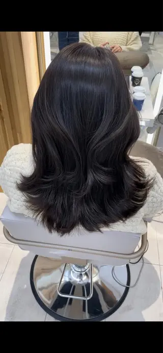 セミロング カラー 顔周り/透明感カラー /韓国ヘア/TAKUのヘアスタイル