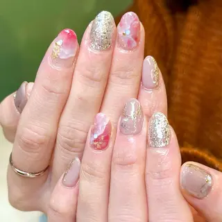 ショート カラー ネイル ネイルサロン リリーブランシュ所属・森 瑞紀のネイルデザイン