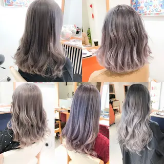 ミディアム カラー ヘアアレンジ モテ髪透明感❤️ デイズヘアカラーのヘアスタイル