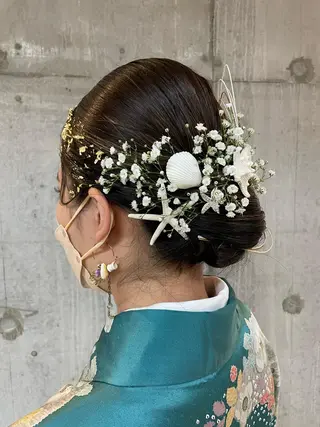 セミロング ヘアアレンジ 女性に人気♪ はやしほのかのヘアスタイル