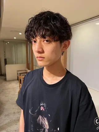 ショート パーマ メンズ 村田 智也のヘアスタイル