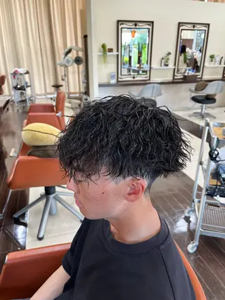 ショート パーマ メンズ AROH men's cut&men's perm 船橋店所属・🧊メンズ特化🧊 高木航希のヘアスタイル