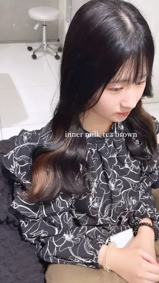 ロング カラー ヘアアレンジ ねいるとあいの店キュプレ橘通店所属・harua キュプレ/アイリストのマツエク・マツパデザイン