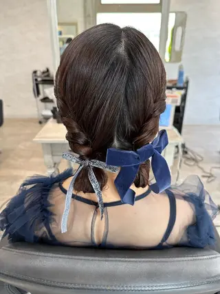 セミロング ヘアアレンジ 女性に人気♪ はやしほのかのヘアスタイル