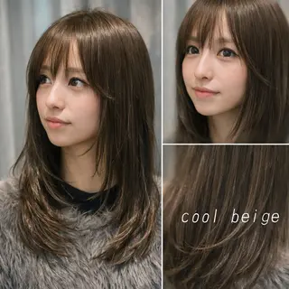 ミディアム 韓国風レイヤー/ 艶カラー竹内貫のヘアスタイル