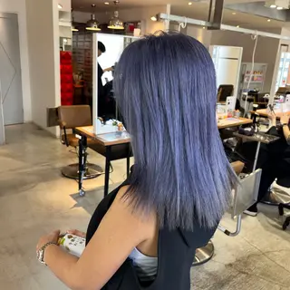 セミロング カラー nameless髪質 改善ブリーチ心斎橋のヘアスタイル