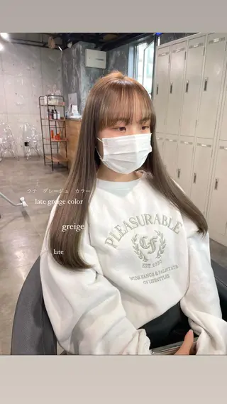 ロング カラー パーマ ヘアアレンジ メンズ キッズ ネイル マツエク・マツパ アイブロウ 透明感カラー・レイヤ ー🎀amika🎀のヘアスタイル