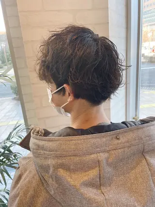 パーマ メンズ ケアブリーチ /髪質 改善/古橋圭史郎のヘアスタイル