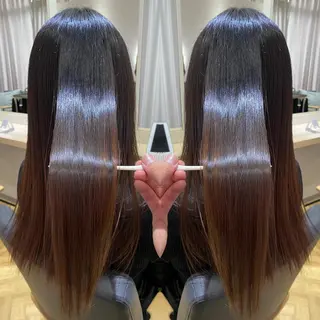 ロング カラー men'ssalon Zina天神所属・✨髪質改善/顔周りカ ット/縮毛矯正✨三隅のヘアスタイル