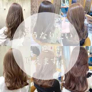 ミディアム カラー レイヤーカット /透明感カラー西田のヘアスタイル