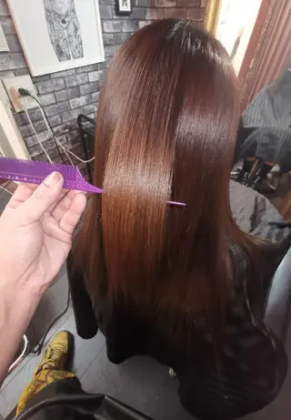 ロング カラー パーマ 東心斎橋🌏豆柴 🐾倶楽部のヘアスタイル