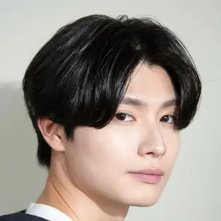 パーマ メンズ メンズフェザー毛流れ パーマASHU渋谷のヘアスタイル