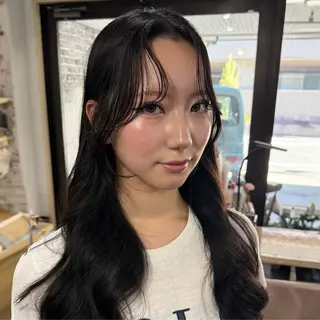 ロング カラー フリーランス所属・韓国ヘア レイヤー くびれヘアMATSUのヘアスタイル