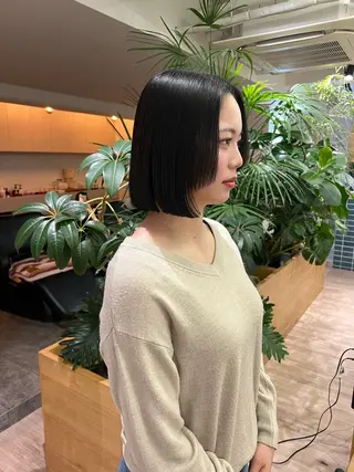 ミディアム 田中 愛梨のヘアスタイル