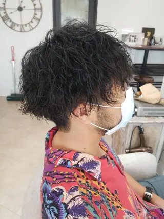 ショート パーマ すずき えりのヘアスタイル