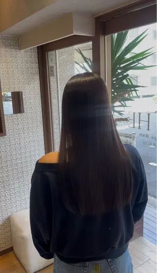 ロング サロウィン渋谷　caldo店所属・渋谷👑艶髪縮毛矯正 曲がる矯正✨ヒガシのヘアスタイル