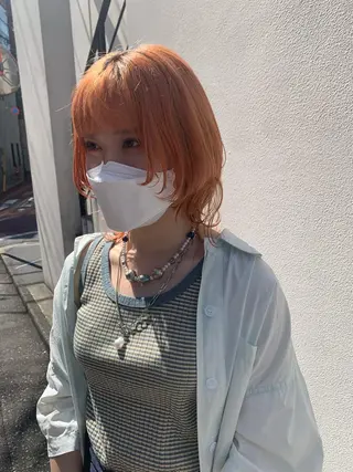 ショート ブリーチ/ウルフ ハッシュカット/石山のヘアスタイル