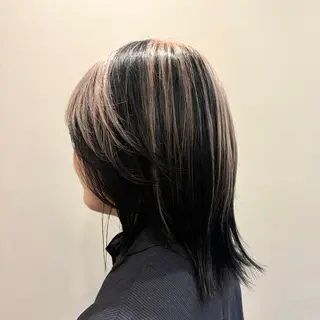 ミディアム カラー 多田 望花のヘアスタイル