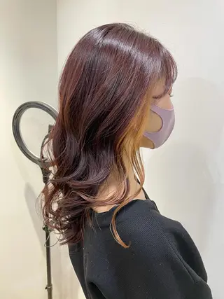 ロング カラー 縮毛矯正/髪質改善 /韓国風　山川春輝のヘアスタイル