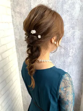 セミロング ヘアアレンジ Zina福岡天神🪞 髪質改善🪞レイヤーのヘアスタイル