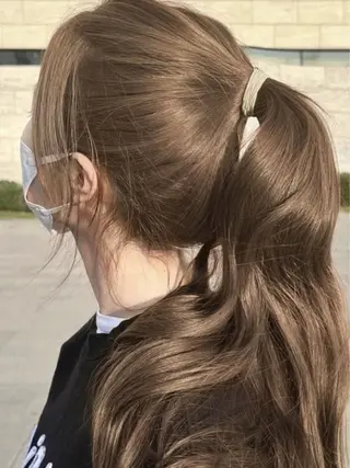 カラー 似合わせ💗透け感 💗うる艶カラー💗のヘアスタイル