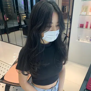 ロング ハッシュカット/ハイ トーン/MANAMIのヘアスタイル