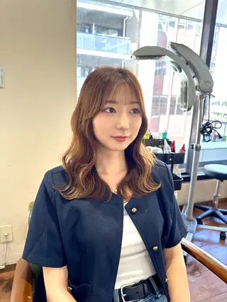 セミロング 韓国ヘア特化型美容師 MITSUI🇰🇷のヘアスタイル