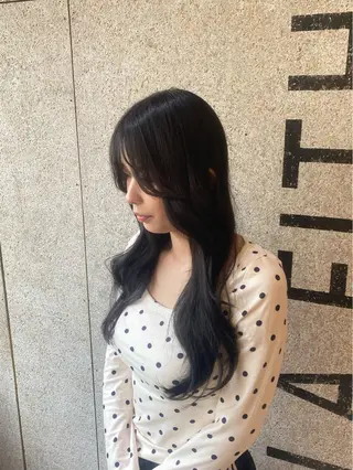 ロング カラー ヘアアレンジ 髪質改善＆トリートメント over hair所沢店所属・韓国風/レイヤー/ 𝑵𝒂𝒏𝒂🩶のヘアスタイル