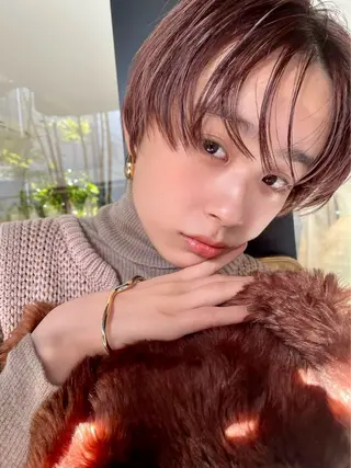 ショート カラー ANDREY 表参道 ショート×髪質改善のヘアスタイル