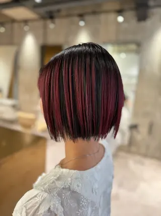 ショート カラー 美髪矯正/ハイトーン 🪸🩰ヒナコのヘアスタイル