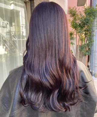 セミロング カラー グレージュ/透明感/ 韓国ヘア/RISAのヘアスタイル