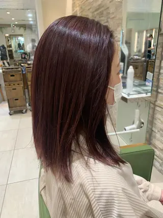 ミディアム カラー 高橋友里亜 /フリーランスのヘアスタイル