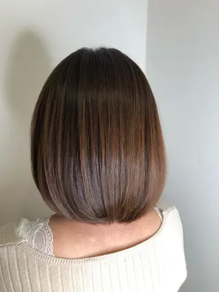 ミディアム カラー ヘアアレンジ 髪質改善 MAKIのヘアスタイル