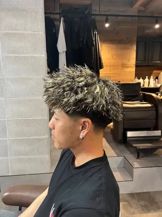 ショート パーマ メンズ Lit.by.fifth所属・litbyfifth 末吉海里のヘアスタイル