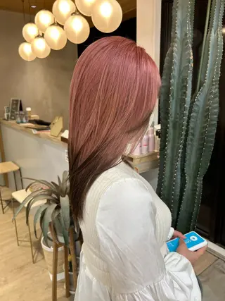 セミロング 🩵縮毛矯正/ブリー チ/髪質改善/いつかのヘアスタイル