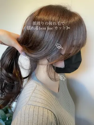 ロング カラー ヘアアレンジ topstylist 芳賀みなみのヘアスタイル